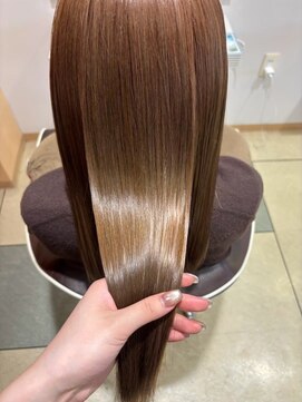 ポイントファイブバイソレイユ 小松店.5 by SOLEIL) ロング髪質改善ストレートナチュラルブラウン