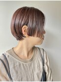 20代30代40代小顔ハンサムショートオレンジカラー