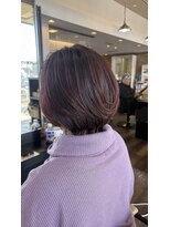 スタイル 皆実店(STYLE)&nbsp;ショートボブ×赤カラー