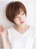 ベリーショート前髪あり顔周りショートレイヤー/メイキー本厚木