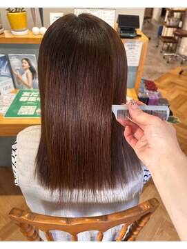 メルク ユニ(merc.uni) 艶髪縮毛矯正ナチュラルショートダークパープル