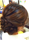 ★しっとり大人っぽい『編みこみ＆ねじりまとめアップスタイル』