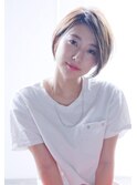 Aimee ナチュラルショート×パールグレージュ