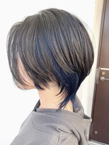 サロンドミルク 新百合ヶ丘店(salon de MiLK)&nbsp;＊ウルフカットインナーカラーイヤリングカラーショートボブ