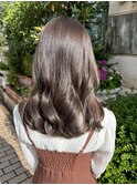 ミディアム／韓国カラー／ブラウンカラー／レイヤーカット