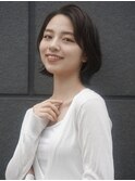 綺麗めカジュアル大人の外ハネボブ20代30代40代×前髪なし