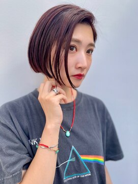 ドロップ(drop) ピンクベージュワンレンボブ〈drop /表参道/青山〉