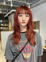 コフィー バイ メルト 吉祥寺(cofy by melt)&nbsp;【中澤彩乃】レイヤーカットロングウルフオレンジカラーブリーチ