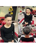-80's American barber shop-