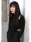 【ステップボーンカット】暗髪ロング