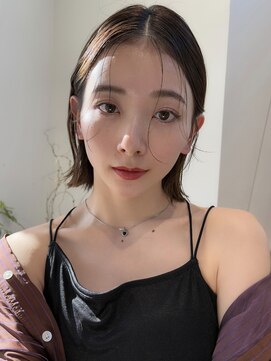 リンネテラス(Lin'ne terrace) タイトな耳かけボブアレンジ/ボブアレンジ大人ボブ/20代30代40代