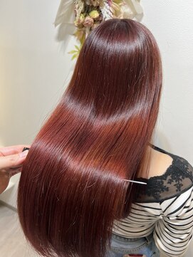 パース 横浜(PERS) ワインレッド　ブリーチなし　ロング