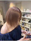 15261ミルクティーアッシュミルクティーベージュハイトーンボブ