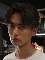 アンサー 渋谷(ANSWER)&nbsp;センターパートフェザーパーマ毛流れナチュラル縮毛矯正渋谷