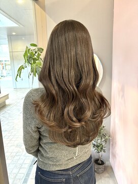 ★美髪縮毛矯正くびれ巻き◎小顔カット×ツヤ感ショコラブラウン