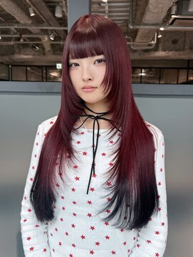 シオン(shion) 前髪カット似合わせカット顔周りレイヤー韓国ヘア_F31300