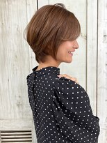 ネイビー 博多(NAVY)&nbsp;博多/髪質改善/モカベージュ×ミニウルフ×レイヤーショート