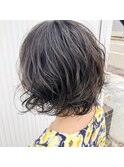 ウェットボブパーマ / アッシュ系カラー