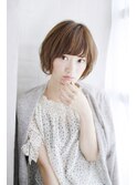 ニュアンスな丸味のあるボブスタイル