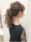 【Befine京都】結婚式や二次会に。サイドねじりのポニーテール★