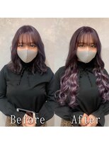 エクステ専門店あるじゃんすー 柏店 ライトローズカラー#シールエクステ#インナーハイライト#柏