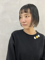 エンドリンク(endlink) 黒×ベージュフレーミングカラーボブ