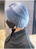 ブルーボブ_チェリーブラウンフェミニンロング_ba364882