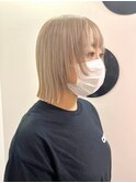 ダブルカラーミルクティーベージュカラーケアブリーチ韓国ヘア