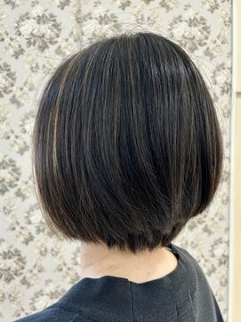 ルシエル バイ カトレアグループ(Le Ciel) 30代40代50代/ハイライトカラーリング/白髪ぼかし/前下がりボブ