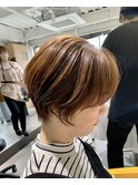 ショートカット20代30代40代前髪あり面長丸顔ショートボブ