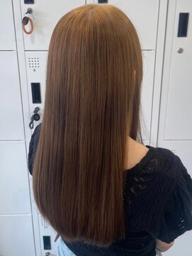 グランデュール 東静岡池田店(GRANDEUR) ミルクティーベージュダブルカラーケアブリーチハイライトカラー