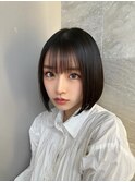 イメチェン外ハネボブ美髪ワイドバングレイヤーショート/池袋
