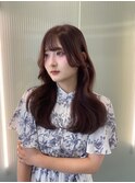 暖色カラー/トレンド韓国へア/顔周りカット