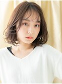 透けバングウェットヘア大人可愛いゆふるわボブY北浦和20代30代