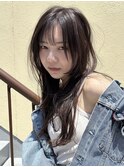 20代30代オリーブグレージュくびれヘア韓国レイヤーロング