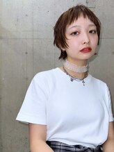 ハーヒム(her him)&nbsp;マッシュショート/ブラウンカラー/ショートウルフ/警固