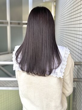 ロジェ(loje) 20代30代40代 暗髪パープルココアベージュ/ロングレイヤーカット