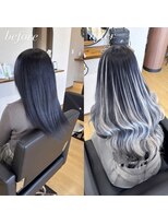 ベイビーズブレス(Baby's breath) 【バレイヤージュ×ホワイトカラー】#シールエクステ #倉敷