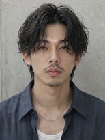 オグジュアリー 表参道(aux.)&nbsp;毛流れハンサムショートセンターパートメンズ黒髪爽やか