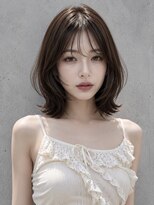 ユーフォリア 新宿通り(Euphoria)&nbsp;くびれボブ顔周りレイヤー透明感ベージュカラー