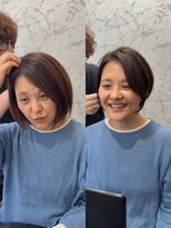 メモリーズ 銀座(Memories)&nbsp;大人ショート白髪ぼかし脱白髪染めレイヤーショート絶壁解消下村