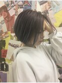 透明感 ラベンダーグレージュカラー コンパクトボブ