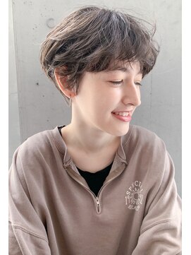 ヴェルダ 池袋店(verda) ニュアンスマニッシュショート×アッシュベージュブラウン