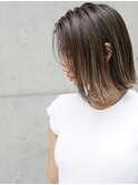 切りっぱなし_ハイライトボブ