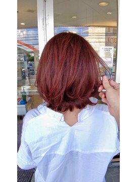 マリーインターナショナル 浦添店(MARIE INTERNATIONAL) 外はねくびれボブレッドピンクラベンダーベージュブラウン