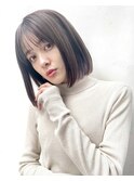 大人可愛い似合わせストレートボブ 髪質改善ストレート t1218