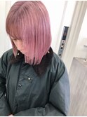 ぷっつりボブとペールピンク