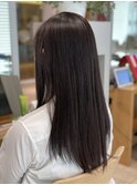 ダークレッドブラウン/ストレートパーマ