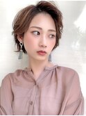 トレンド大人可愛いモテ愛されかきあげショート