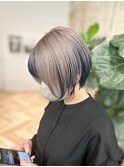 ショート　セパレート　シルバー×ブルー